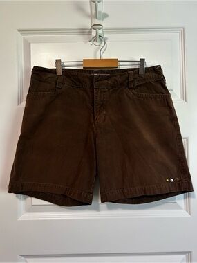 ibex Organic Cotton Brown Women's Shorts Active Hiking Sz 8
